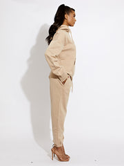 Geborduurd voorbij dromen met capuche fleece coöperatie