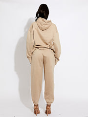 Geborduurd voorbij dromen met capuche fleece coöperatie