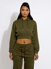 Cropped Hoodie & Jogger Fleece Co-ord