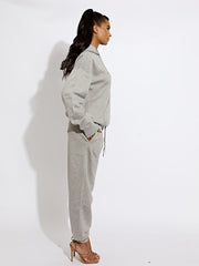 Geborduurd voorbij dromen met capuche fleece coöperatie