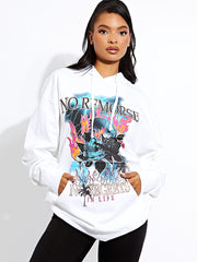 Sin remordimiento de sudadera con imprenta gráfica