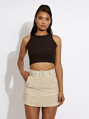 Glitter Skort With Matching Belt