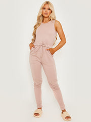Tie Knot Back Sleeveless Jumpsuit