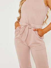 Tie Knot Back Sleeveless Jumpsuit