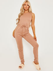 Tie Knot Back Sleeveless Jumpsuit