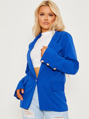 Straight Fit Single Button Blazer