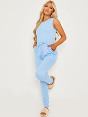 Tie Knot Back Sleeveless Jumpsuit