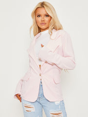 Straight Fit Single Button Blazer