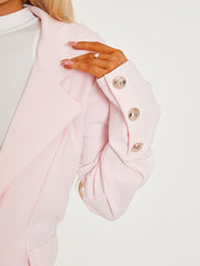 Straight Fit Single Button Blazer