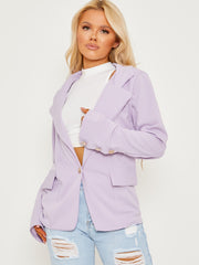 Straight Fit Single Button Blazer