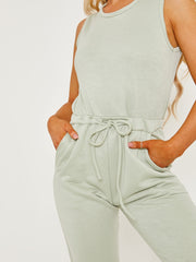 Tie Knot Back Sleeveless Jumpsuit