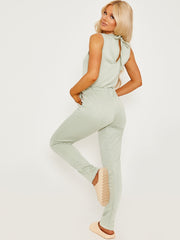 Tie Knot Back Sleeveless Jumpsuit