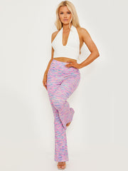 Multi Coloured Flared Trouser