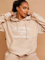 Embroidered California Hooded Fleece Co-ord