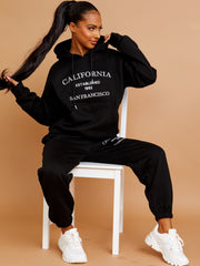 Embroidered California Hooded Fleece Co-ord