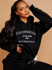Embroidered California Hooded Fleece Co-ord