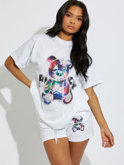 Blessed Teddy Oversized T-Shirt & Shorts Co-ord