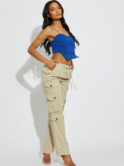 Wide Leg Combat Cargo Trousers