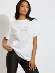 Rhinestone Cross Eye Teddy T-Shirt