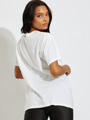 Rhinestone Cross Eye Teddy T-Shirt