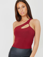 One Shoulder Cut Out Bodysuit