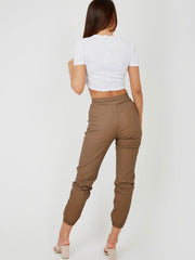 Mock Zip Pocket Canvas Trouser