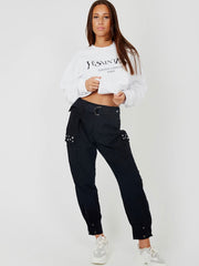 Studded Utility Pocket Belted Canvas Trouser