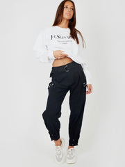 Studded Utility Pocket Belted Canvas Trouser