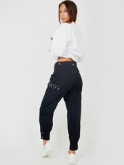 Studded Utility Pocket Belted Canvas Trouser