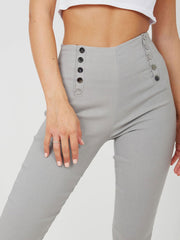 Mock Button High Waist Jeggings Multi Pack