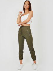 Mock Zip Pocket Canvas Trouser