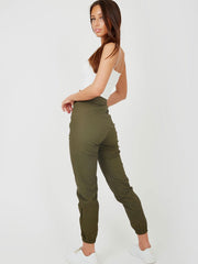 Mock Zip Pocket Canvas Trouser