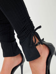 Double Ruched Crop Top & Trouser Ribbed Co-ord