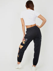 Butterfly Graphic Oversized Fleece Joggers
