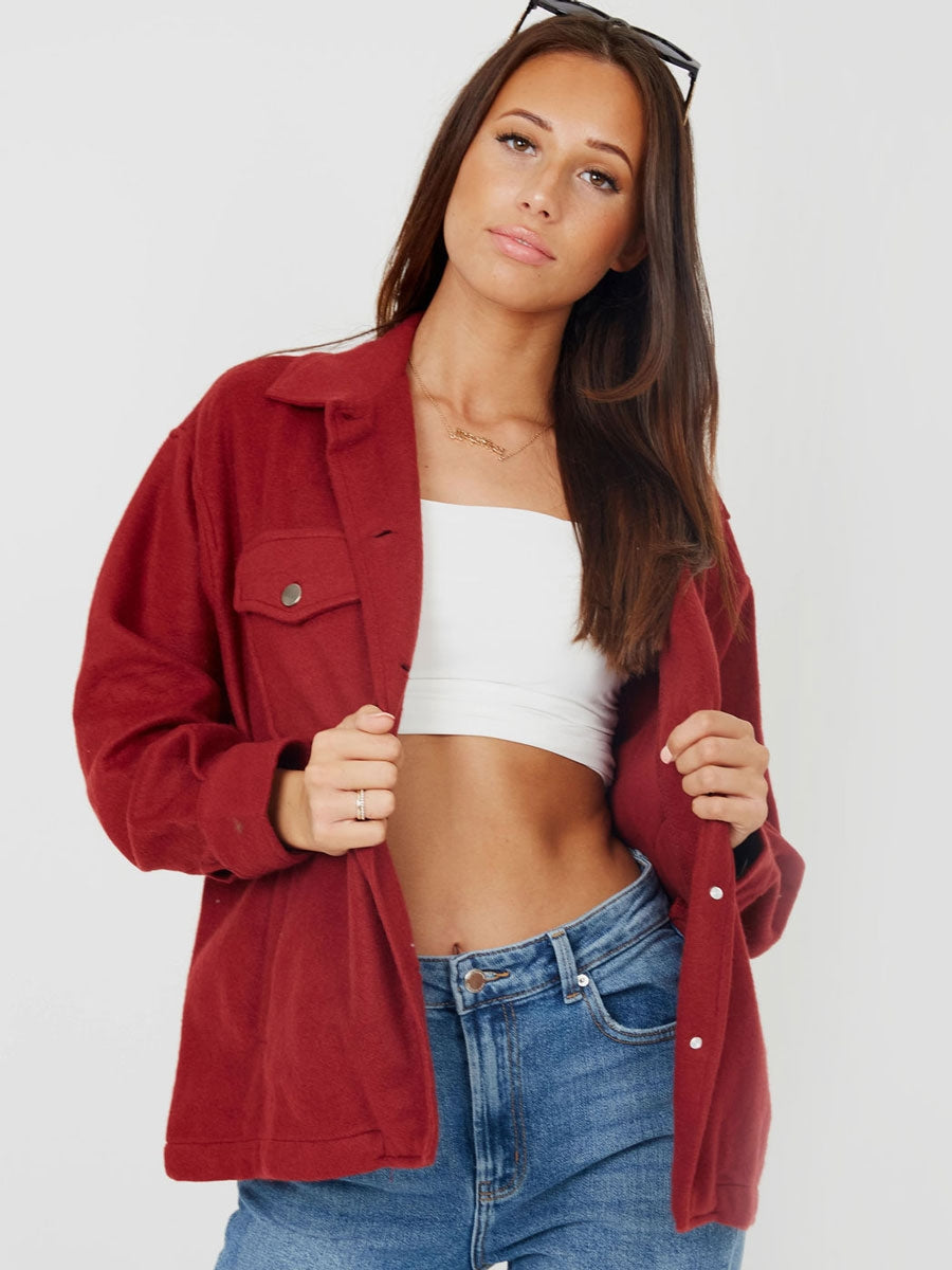 Wholesale Plain Classic Thick Shirt Jacket Shacket – Stylewise Direct