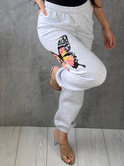 Butterfly Graphic Oversized Fleece Joggers