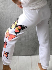 Butterfly Graphic Oversized Fleece Joggers